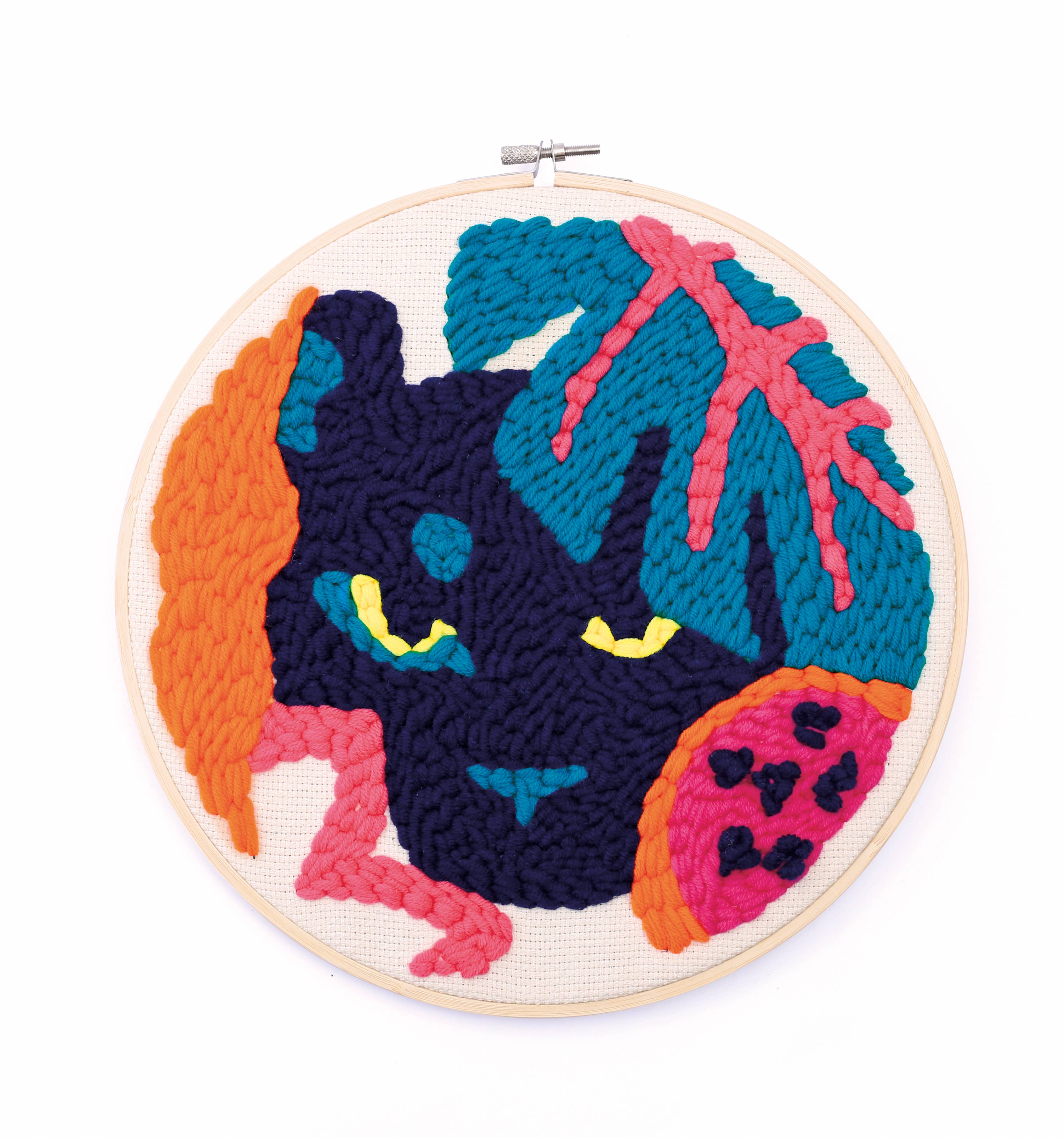 Graine Créative – Großhandel Kreuzstich-/Stickzubehör – Black Panther Punch Needle Set2