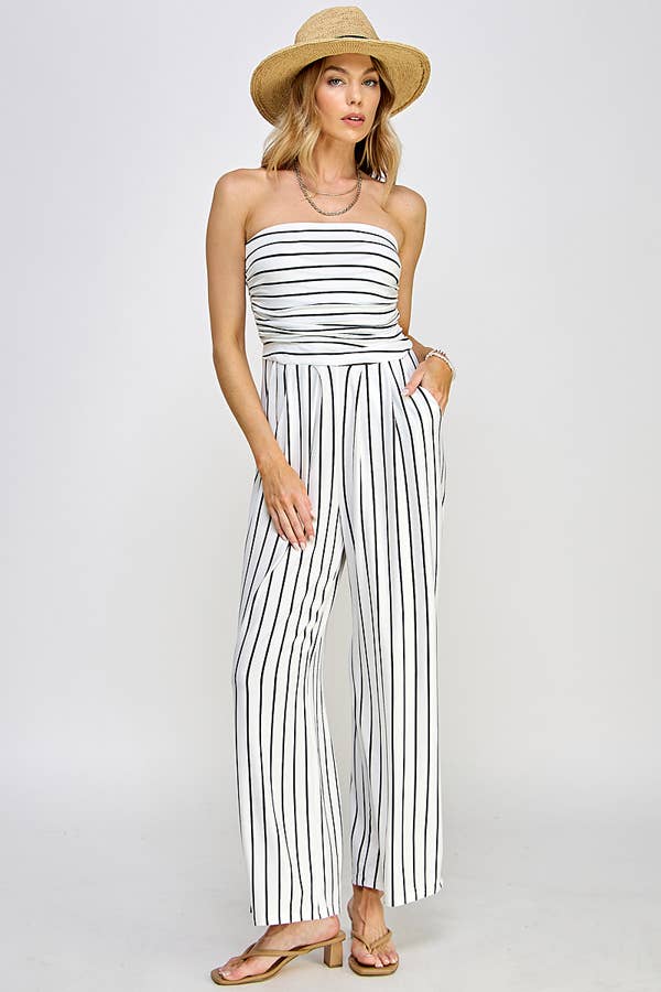 Heart & Hips – wholesale Romper – Women's – JR16435FS - TUBE TOP W/SHIRRING PALAZZO ROMPER4