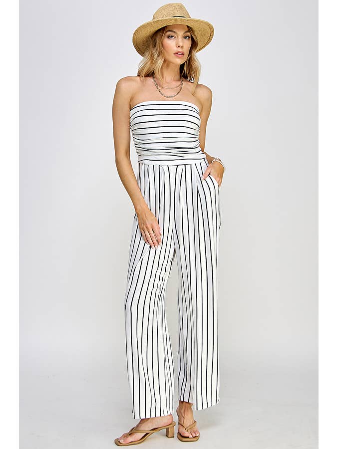 Heart & Hips – wholesale Romper – Women's – JR16435FS - TUBE TOP W/SHIRRING PALAZZO ROMPER4