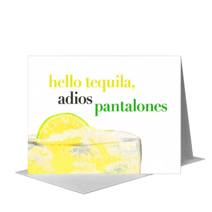 Printed Canvas - Wholesale Everyday Greeting Card - Margarita, Greeting Card (#7513JA)