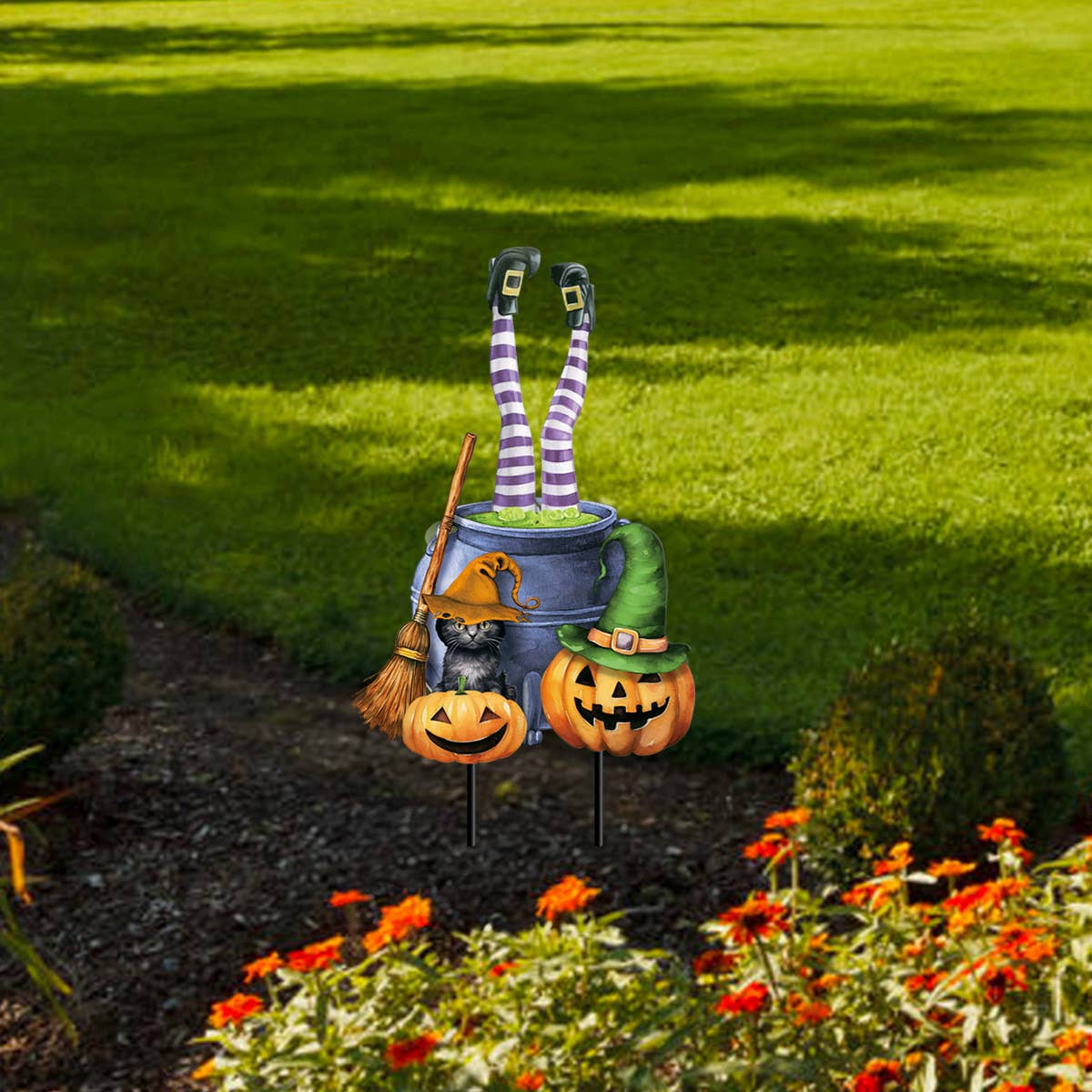 Briarwood Lane - Wholesale Outdoor Ornament/Decor - Witches Brew Metal Art1