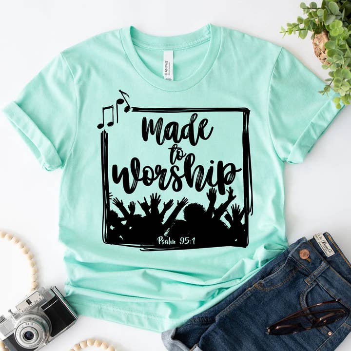 Made To Worship Shirt | Christian T-shirt | Religious Tee for wholesale by Himalayan Hymns