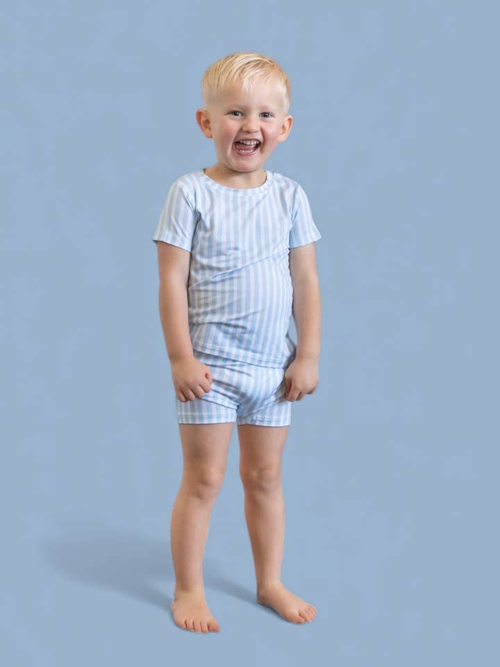 SEASIDE STRIPE DREAM SHORT SET for wholesale by Dream Big Little Co.