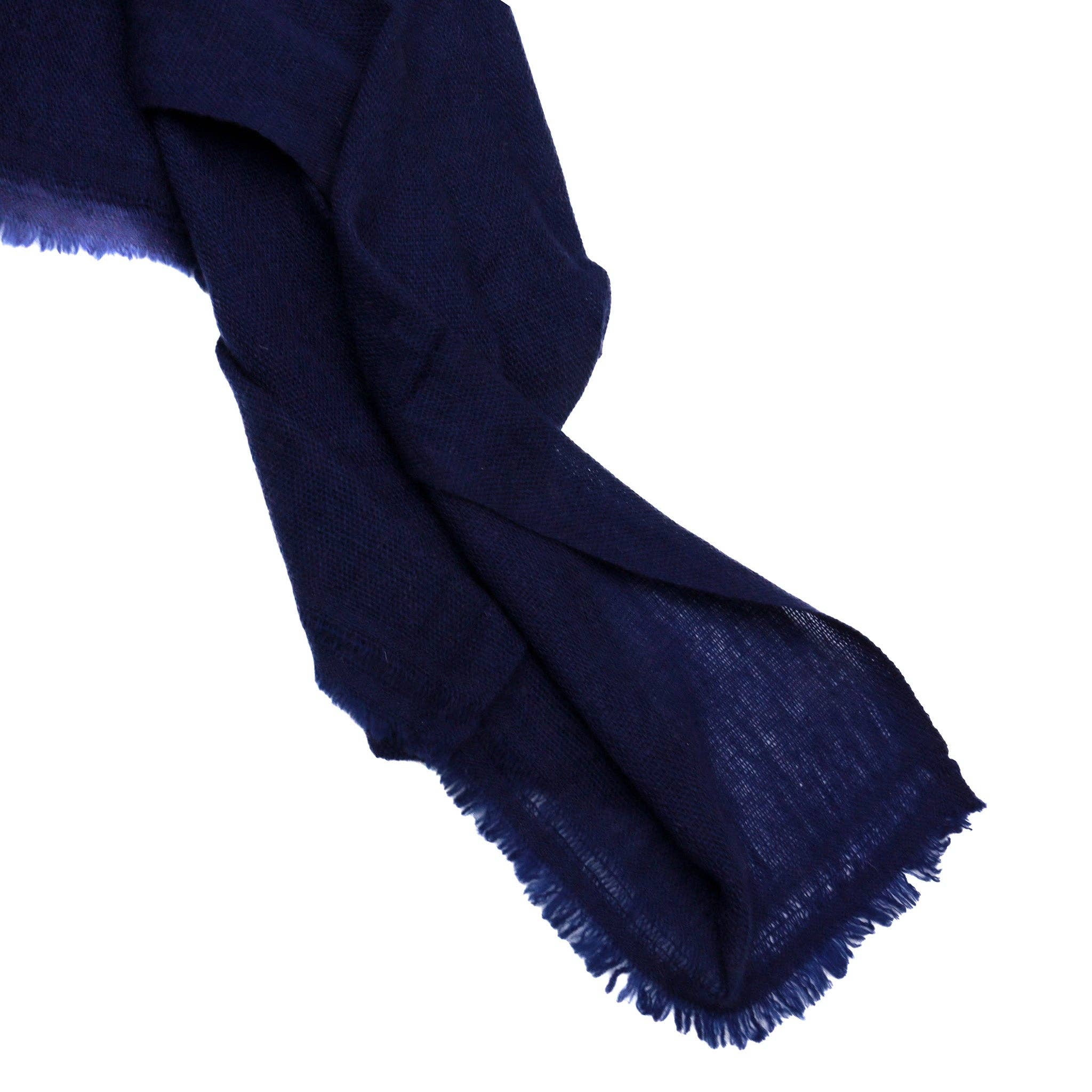 Tavy Tavy – wholesale Halsduk - Unisex – Indigo Marinblå 100% Cashmere Wrap Mjukaste Helårshalsduk4