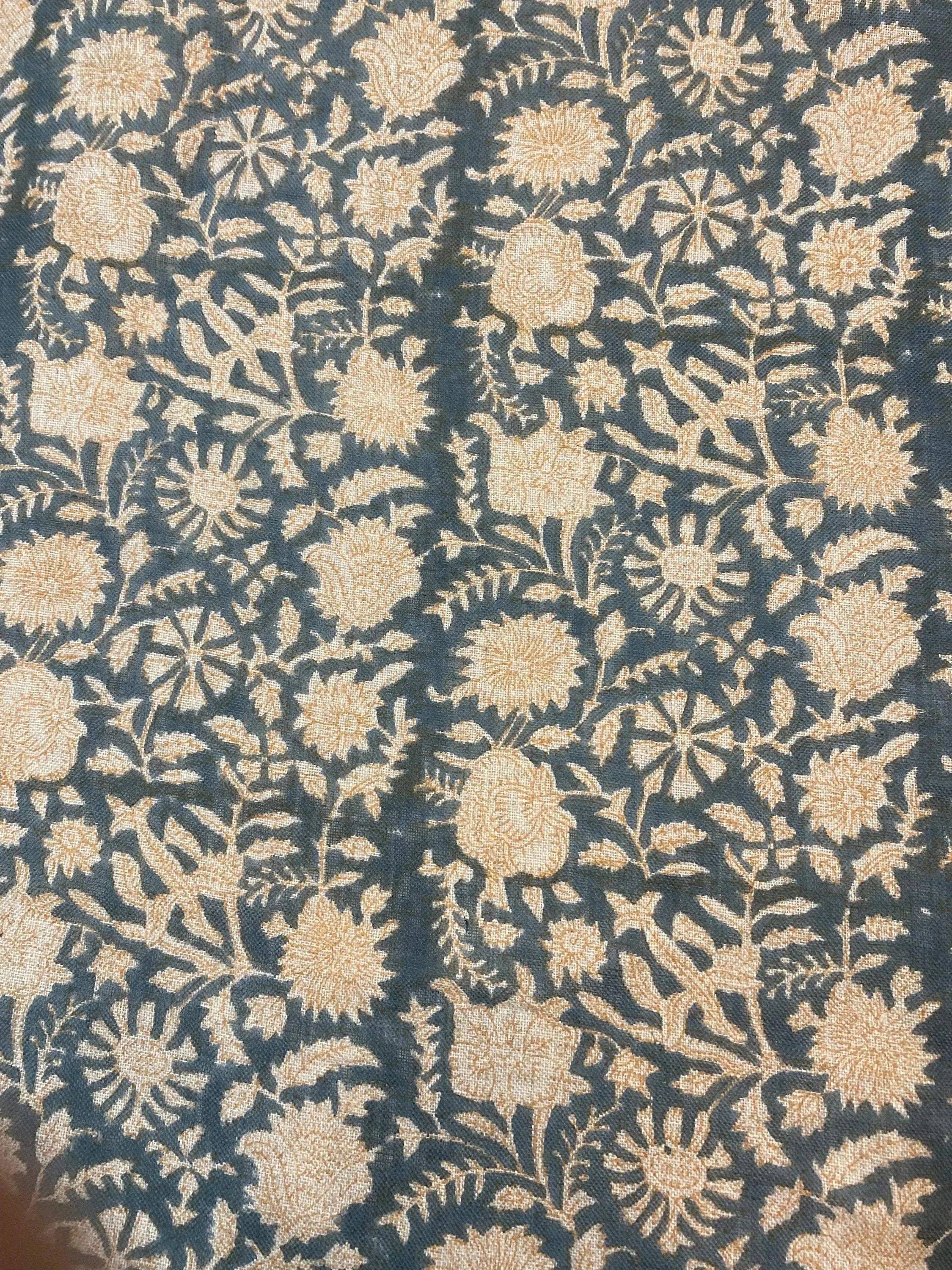 Thread To Form - Wholesale Fabric - Bradley Hand Block Printed Linen Upholstery Fabric16