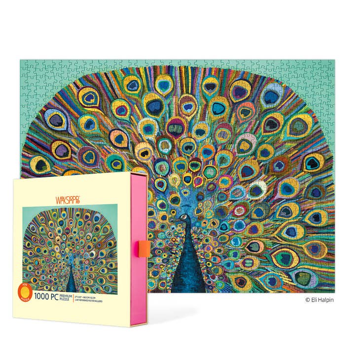 Peacock 1000 Piece Puzzle for wholesale by WerkShoppe