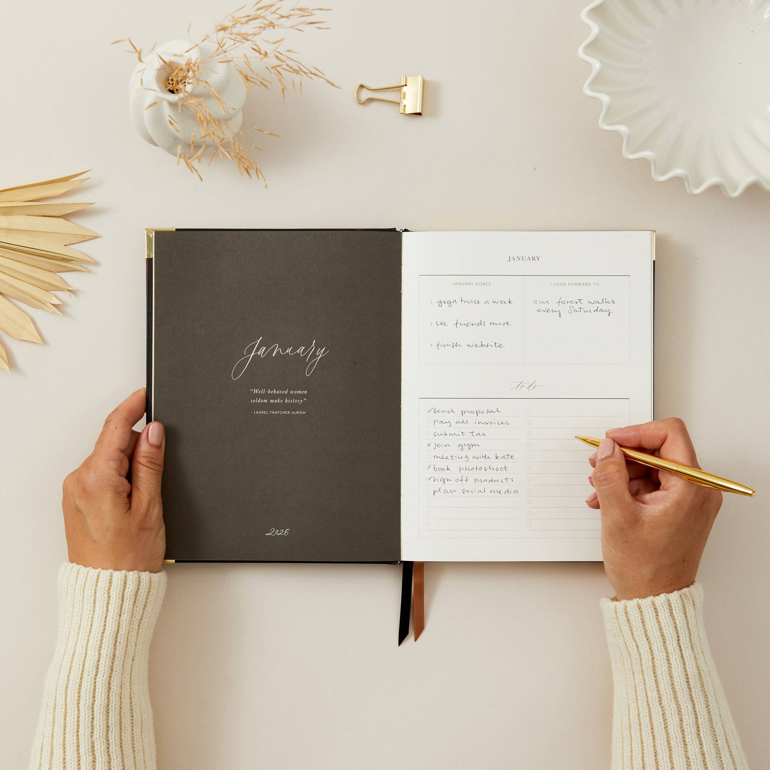 Blush And Gold - Wholesale Planner - 2026 Weekly Planner - Tortoise17