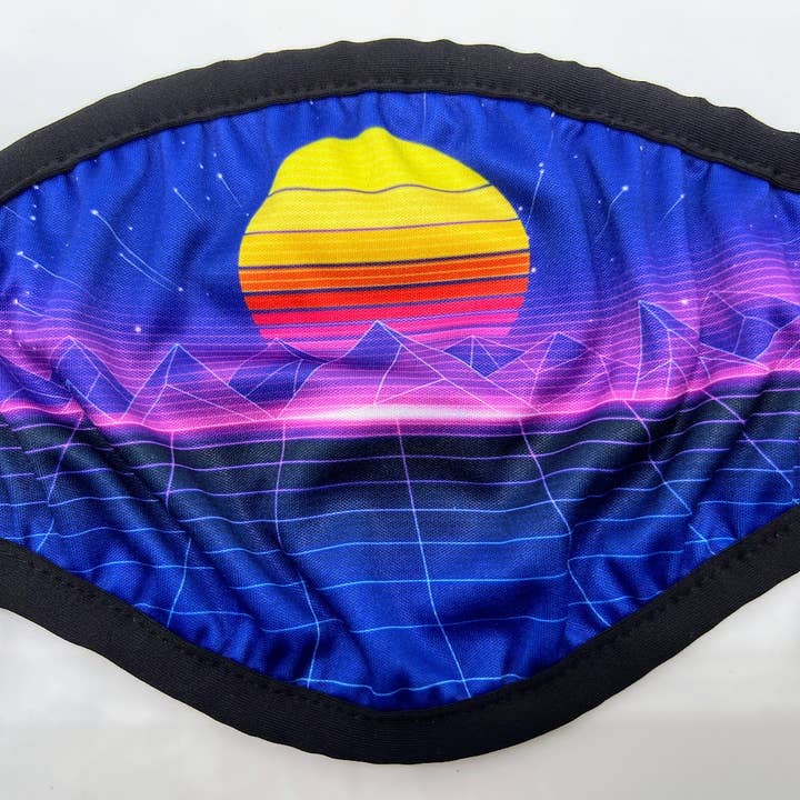 Triclops Rabbit - Wholesale Protective face mask/shield - Retro 80's Vaporwave Dust Cloth Face Mask2