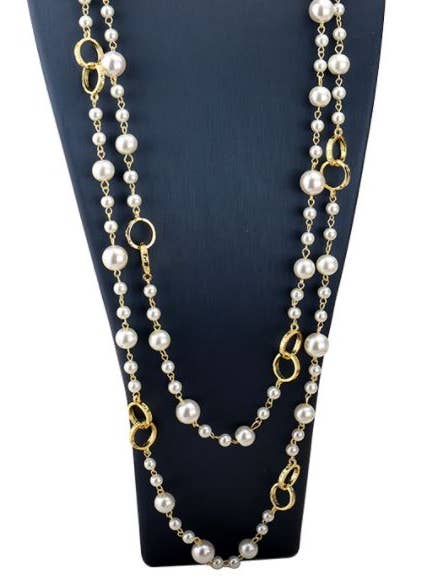 Dobbelt O lagdeling perle halskæde for engroshandel hos AMD COLLECTIVE