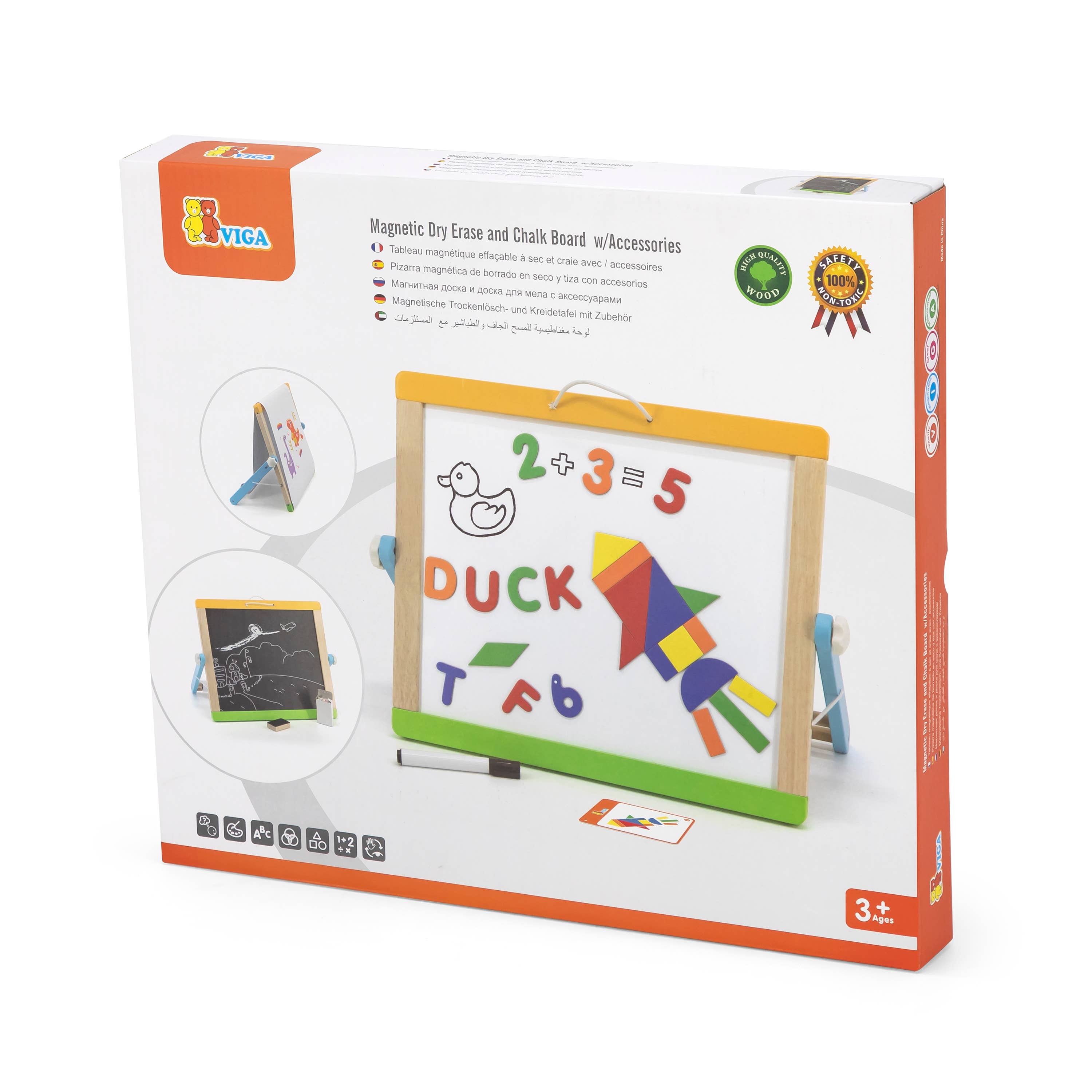 Trade Toys Limited – wholesale Chalkboard – Kids & Baby – Viga Magnetic Dry Erase & Chalk Board8