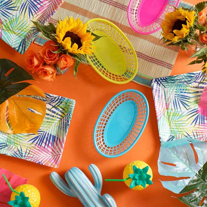 Talking Tables USA - Wholesale Serve Bowl - Multicolor Food Baskets - 6 Pack | Party Supplies |5