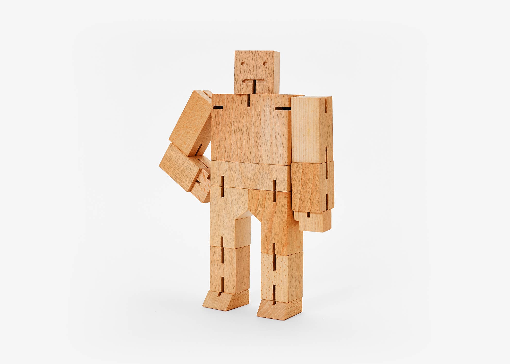Areaware - Wholesale Wood Toy - Kids - Cubebot Medium - Natural1