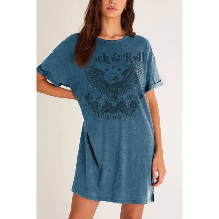 HRTandLUV - Vendita all'ingrosso Vestito - Donna - ABITO ROCK N ROLL WILD FREE CON GRAFICA MINERALE