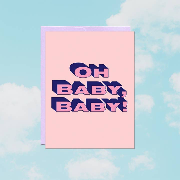 Party Mountain Paper co. - Wholesale Baby Card - Oh Baby Baby | Last Chance