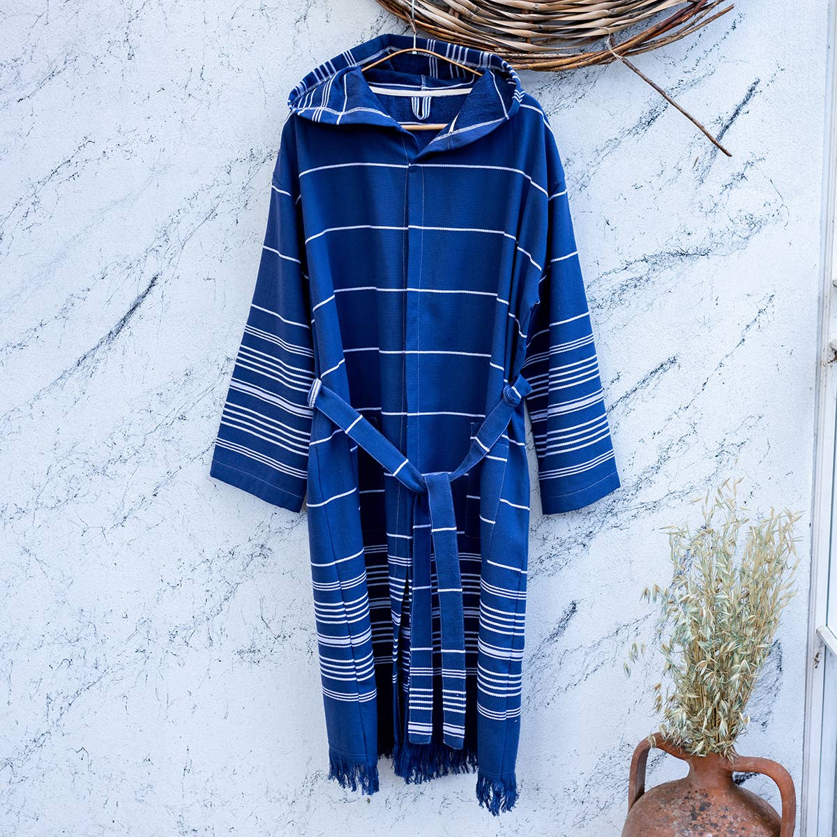 Kikoya – wholesale Robe – Unisex – Terrybacked Bathrobe Turkish Cotton Light Weight Hood Quick 1