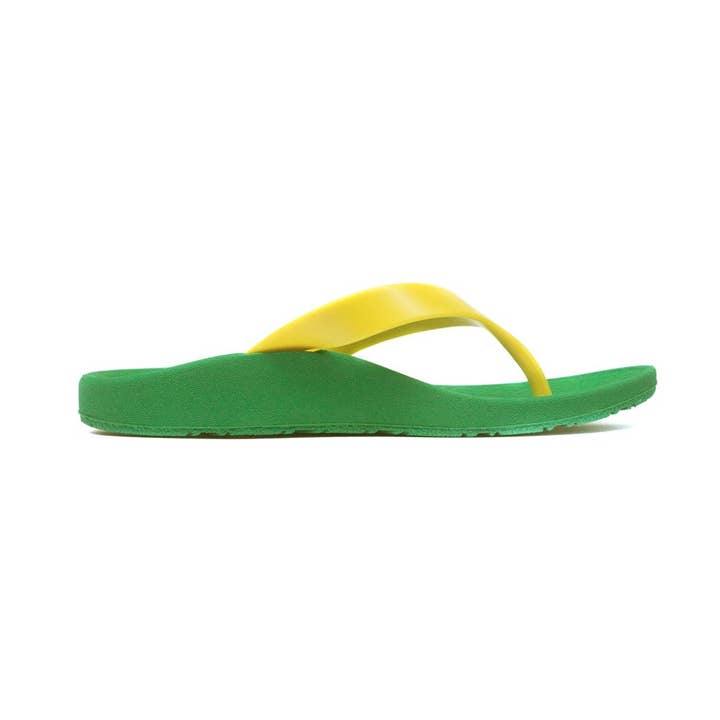 axign - Wholesale Sandals – Kids - Archline Kids Orthotic Flip Flops – Green/Gold10