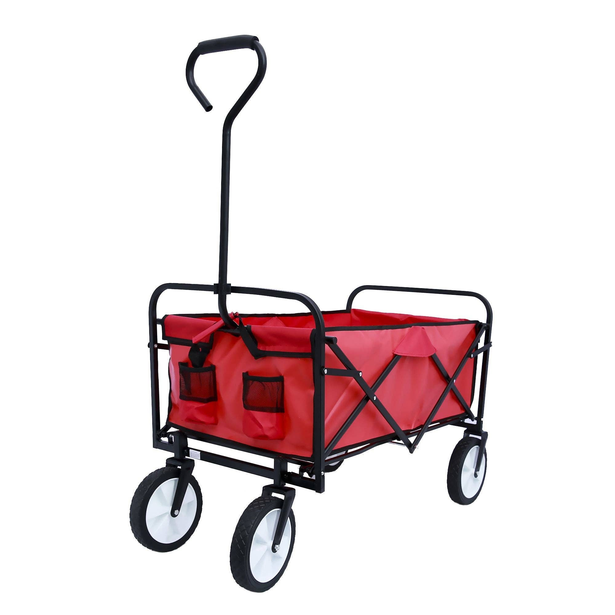 Hard Rock Health Stores - Wholesale Beach Accessories - Outdoor Folding Wagon Garden ;  Large Capacity Folding Wagon Garden Shopping Beach Cart ; Heavy Duty Foldable Cart;  for Outdoor Activities;  Beaches;  Parks;  Camping2