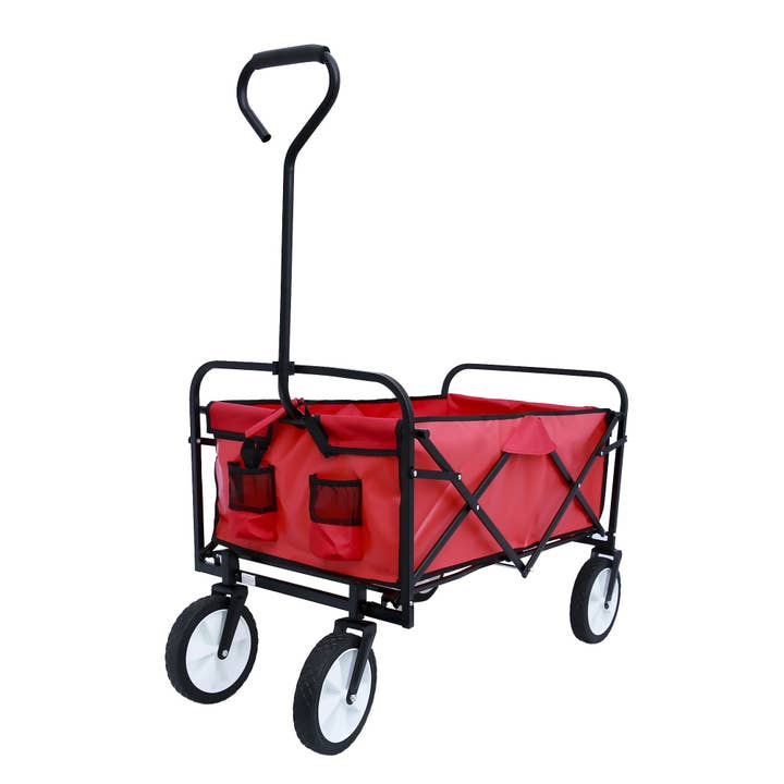 Hard Rock Health Stores - Wholesale Beach Accessories - Outdoor Folding Wagon Garden ; Large Capacity Folding Wagon Garden Shopping Beach Cart ; Heavy Duty Foldable Cart; for Outdoor Activities; Beaches; Parks; Camping2