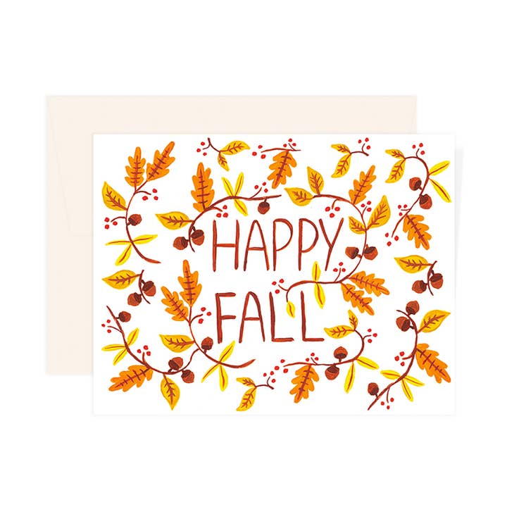 Paige & Willow - Wholesale Season's Greetings Card - Happy Fall Card0