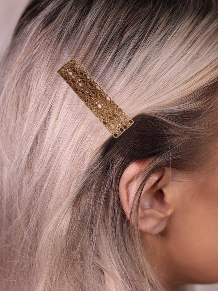 Gouden Haarclip - Mila voor wholesale door Femme Luxe