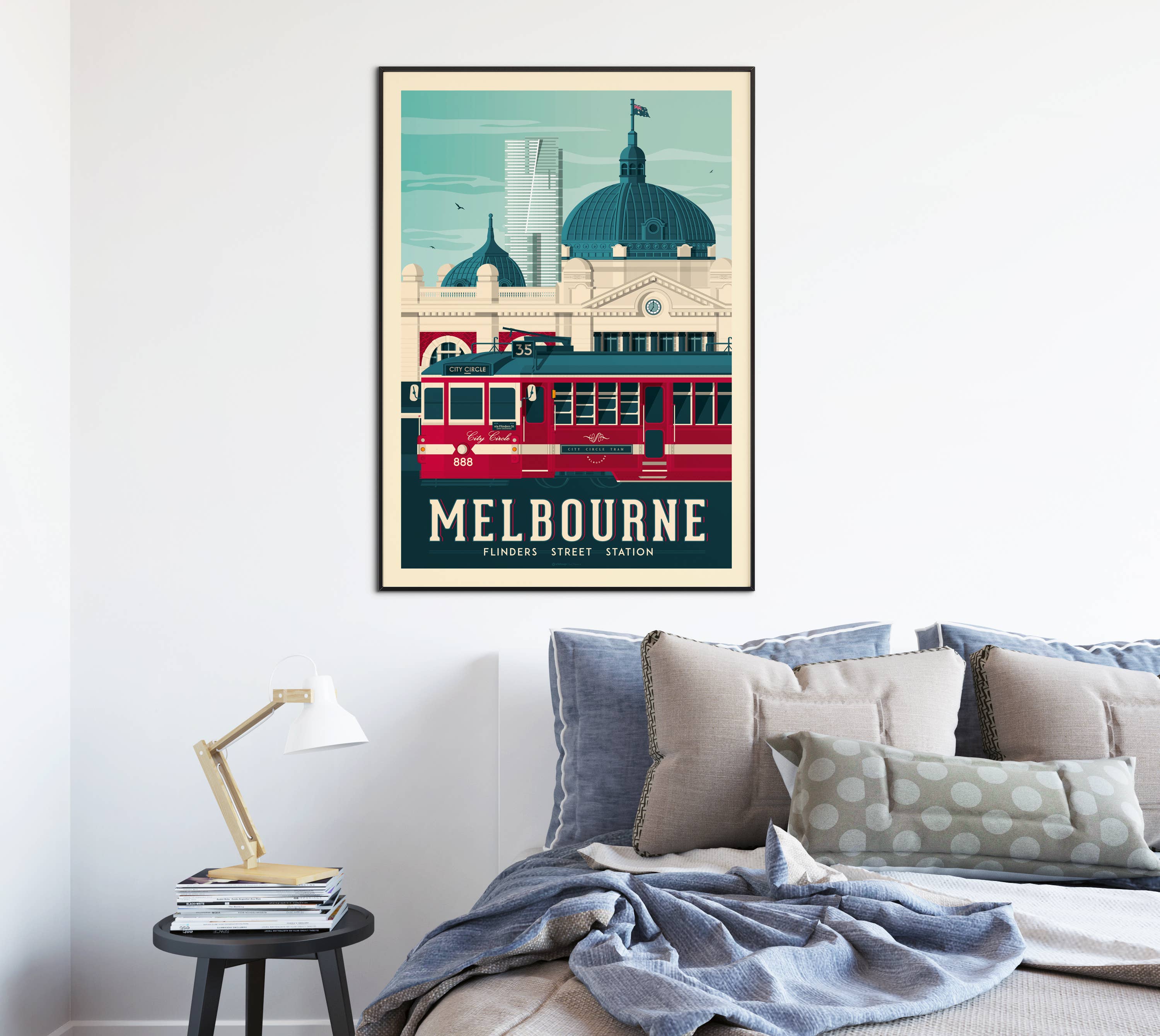 Olahoop Travel Posters - Wholesale Poster - Melbourne Flinders Street Station - Australia travel poster7