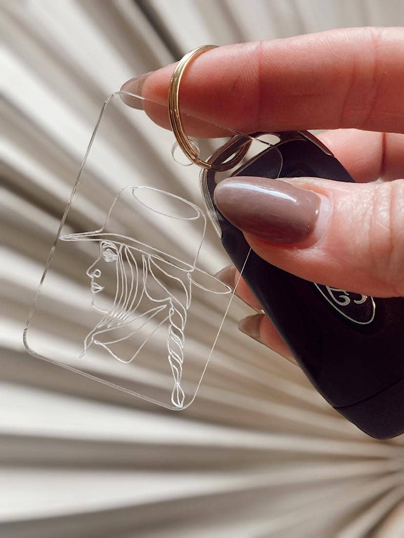 GoneWestDesigns - Wholesale Keychain - Women's - Cowgirl Silhouette Keychain0