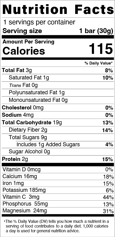 DINO BARS - Wholesale Snack Bar - DINO BARS Pineapple Carrot Bar | Single Unit1