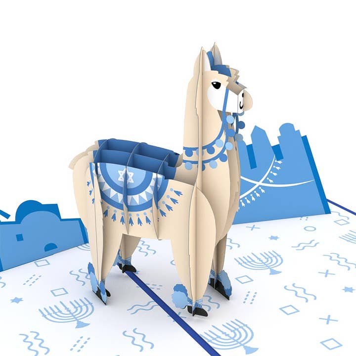 Happy Llamakah 5x7'' Card, Pop-Up Cards (-62%) for wholesale by Lovepop Cards
