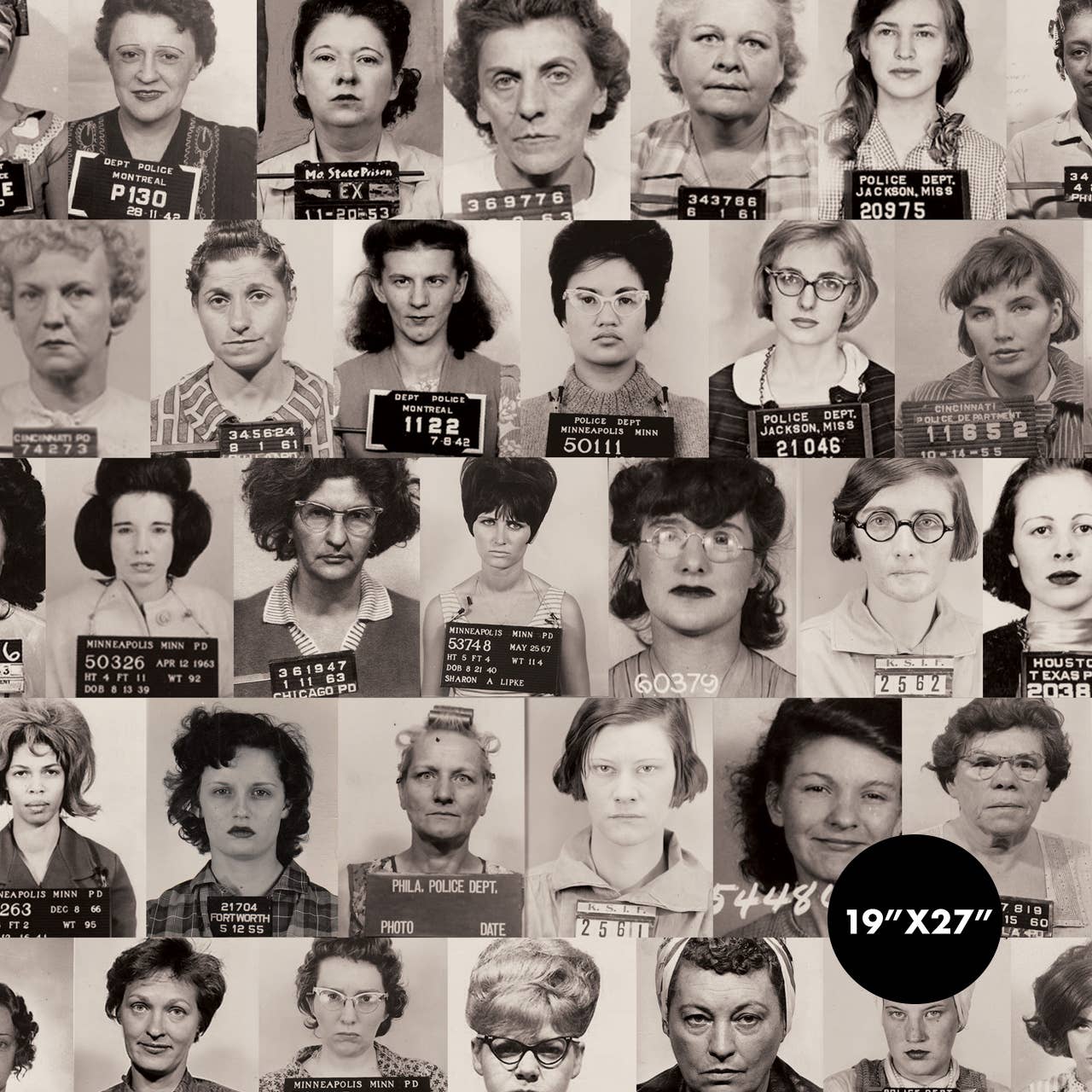 Retro-a-go-go! - Wholesale Flat Wrap - Dangerous Dames Gift Wrap Sheets1