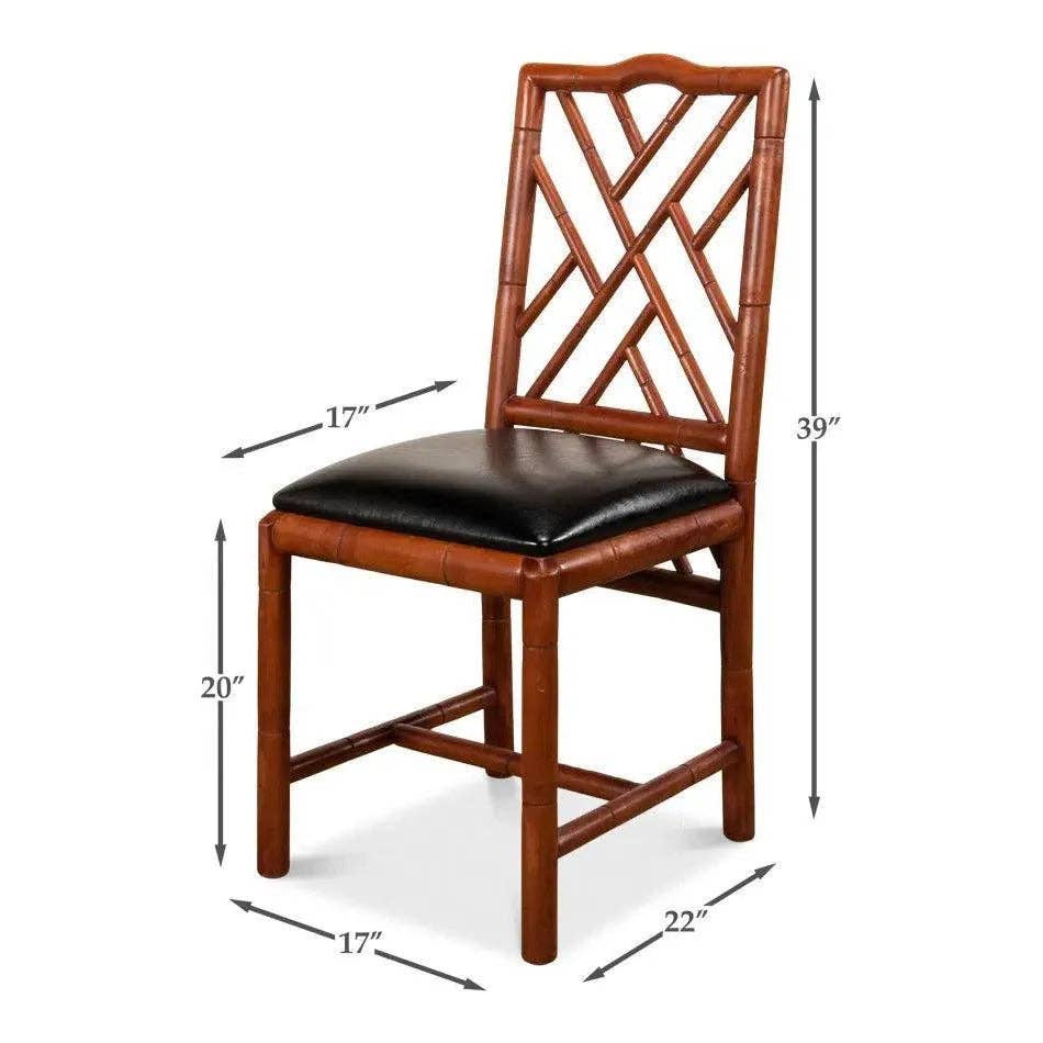 LOOMLAN – wholesale Chair – Brighton Bamboo Leather Dining Chair 2PC9