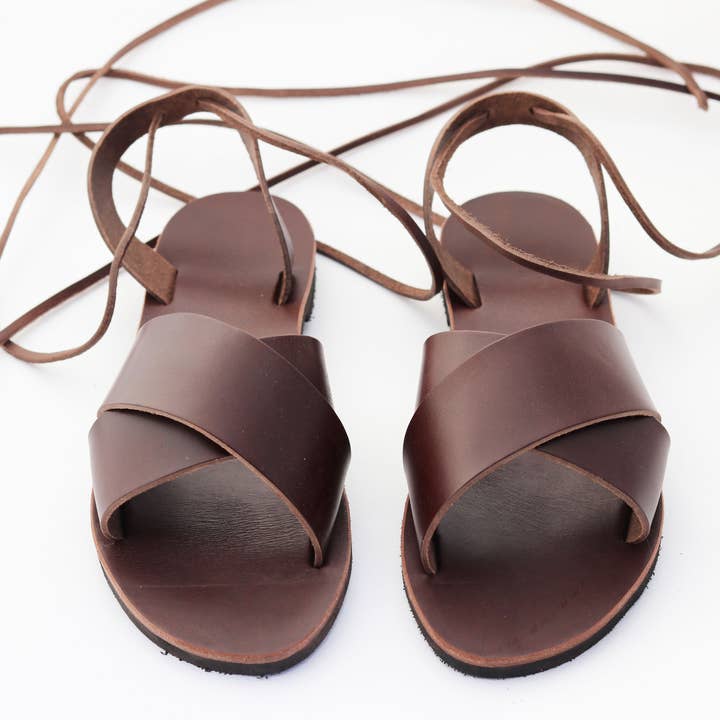 Slides with ankle strap for wholesale by Nikola Sandals