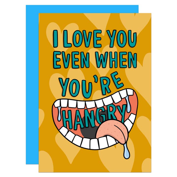 Hangry Love A6 Kaart voor wholesale door TeePee Creations