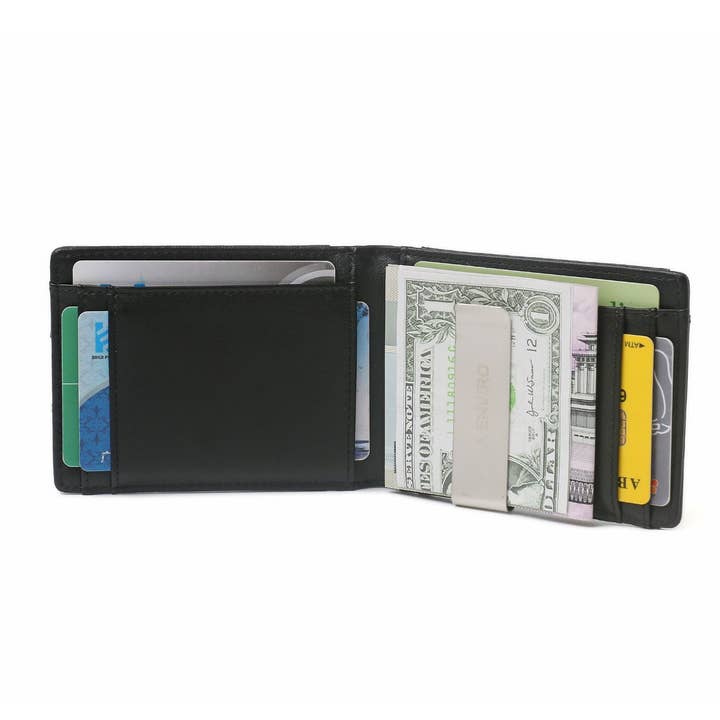 LA ENVIRO – wholesale Wallet - Men’s – YAMBA VEGAN MINIMALIST SLIM BIFOLD FRONT POCKET WALLET I BLA