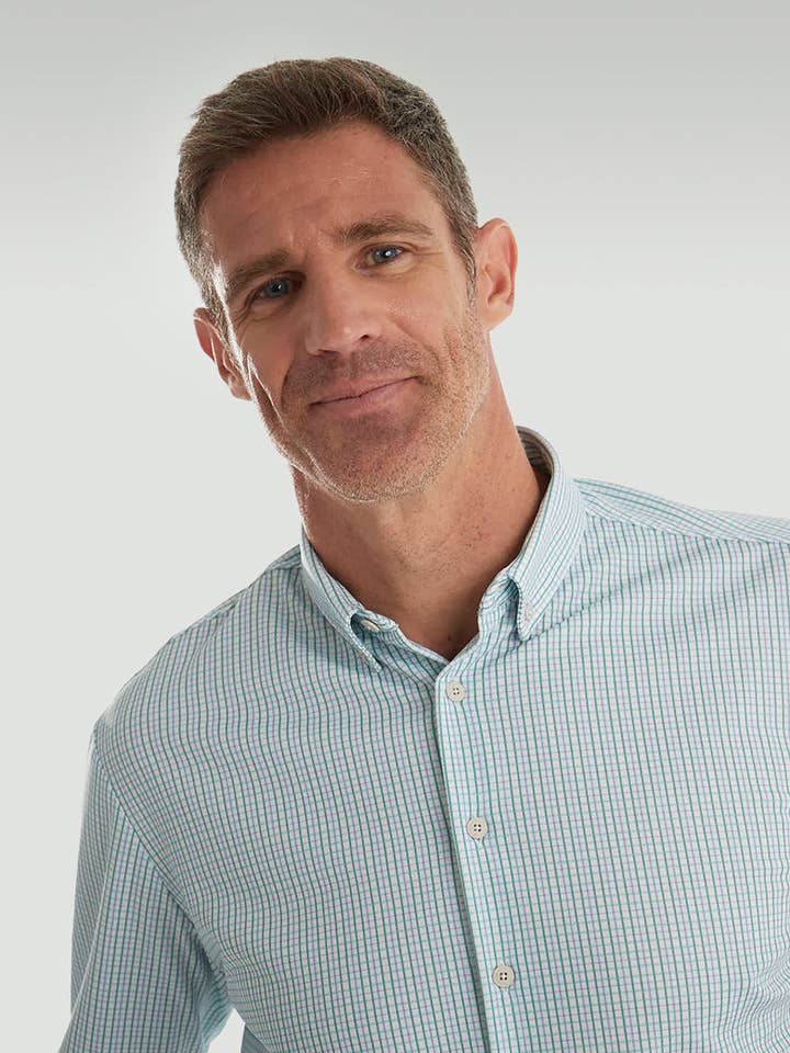 Groen casual crossshirt voor wholesale door Sepiia