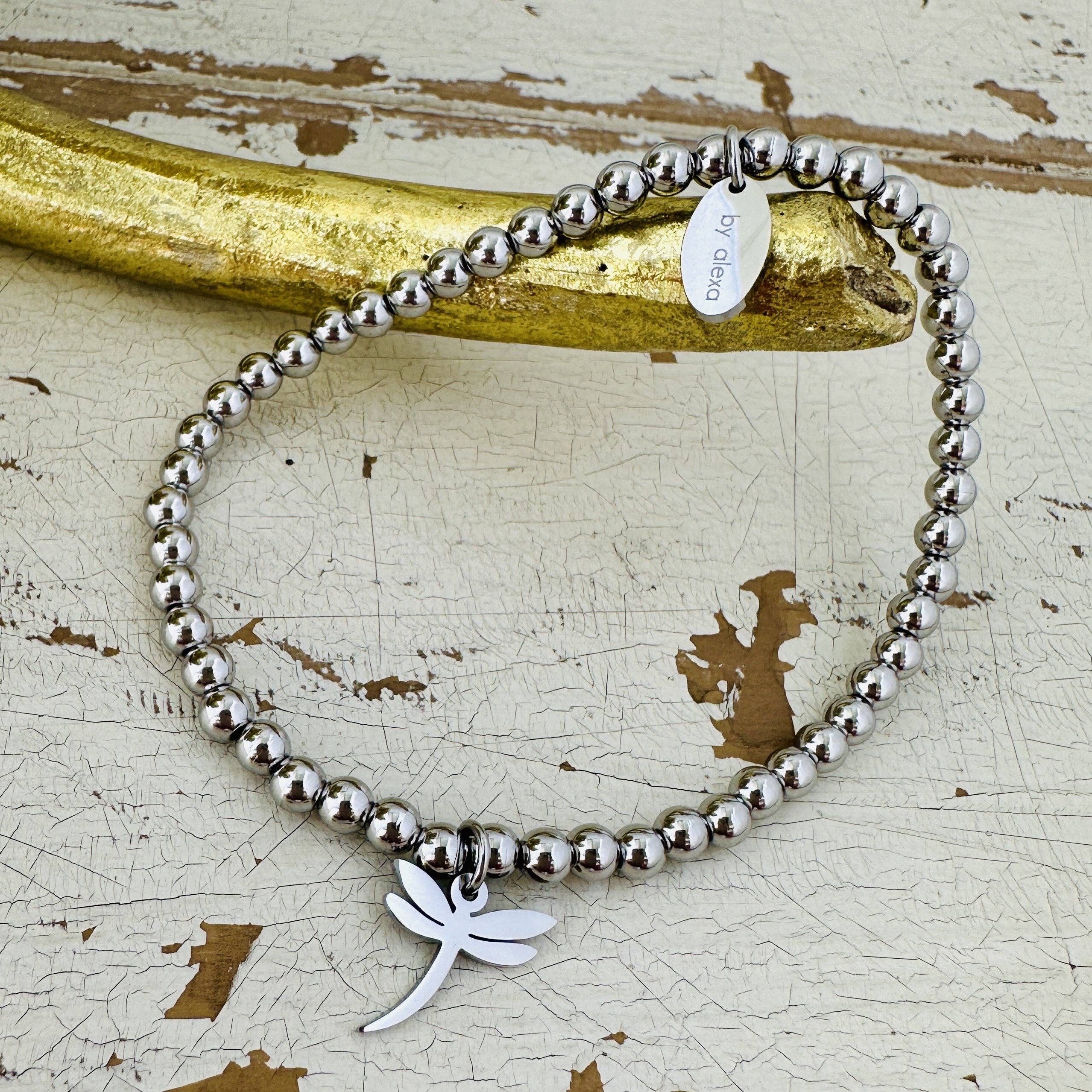 Mein Mantra – Großhandel Armband mit Charms/Anhängern – Kugelarmband mit Libelle3