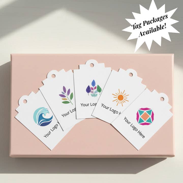 Étiquettes personnalisées avec logo – Étiquette de présentation de produit de vente en gros et au détail pour la vente par Whispering Petals Handmade