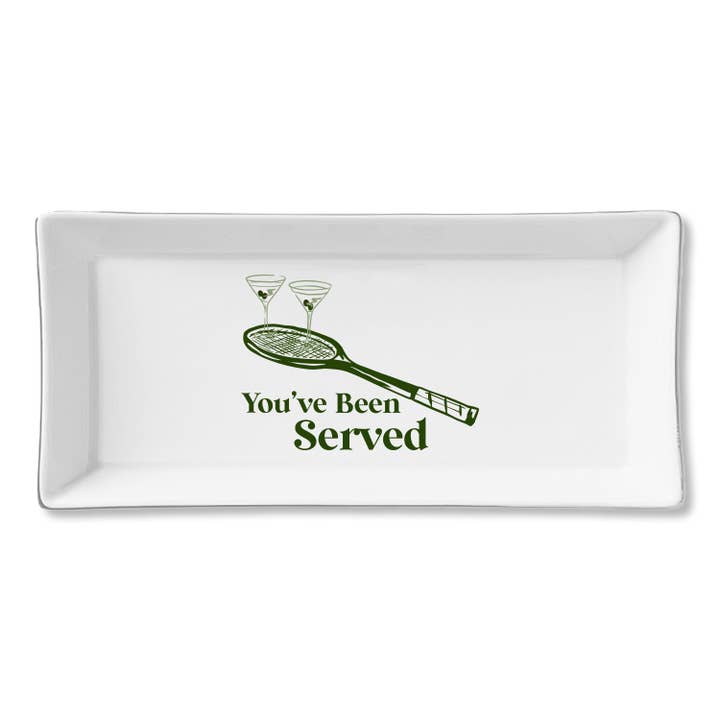 Ceramic Serving Trays - You've Been Served - Tennis
  for wholesale by Toss Designs