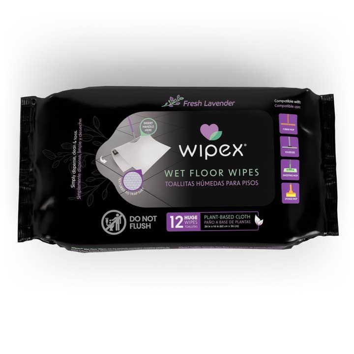Wipex - Wholesale Floor Cleaner - Wipex Earth-Friendly XL Wet Mop Wipes | Plastic-Free Floor Cleaning Pads