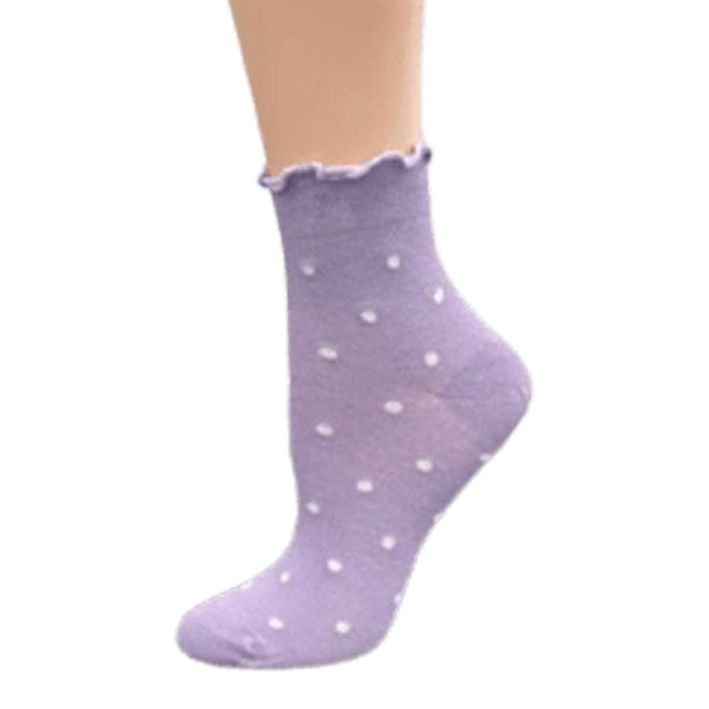 Sierra Socks - Wholesale Socks - Women's - Women's Rayon Quarter High Socks - in 4-Pair or 2-Pair Packs with Fun Lettuce Edge Ruffle Socks for Women, Girls and Teens7