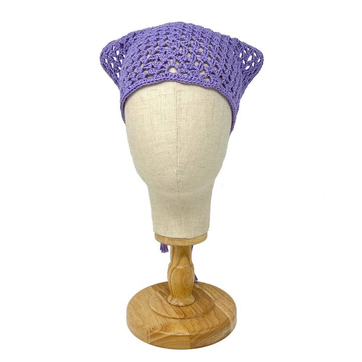 Tétè Handmade Accessories - Venta al por mayor Cinta para el pelo - Mujer - Bandana crochet lila hecha totalmente a mano