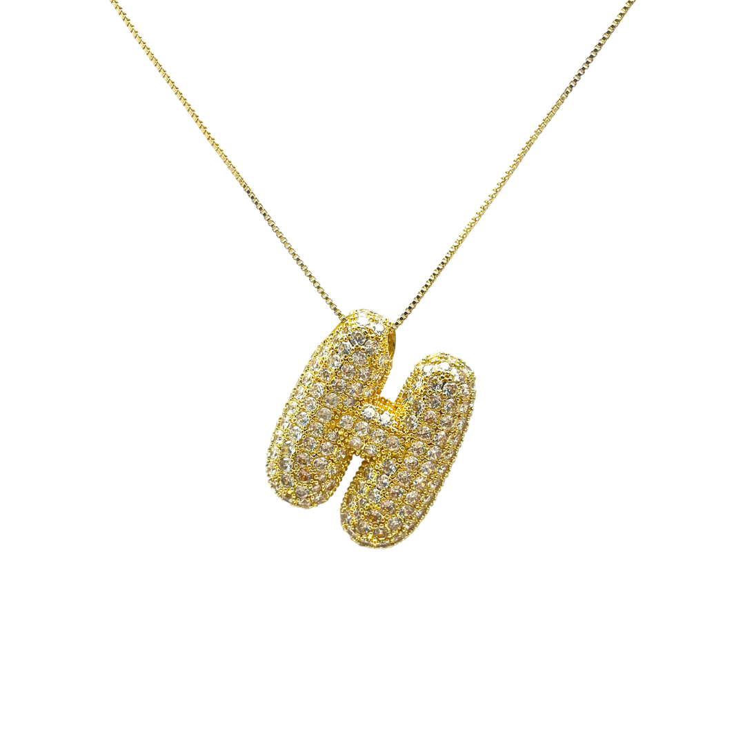 Savvy Bling - Wholesale Pendant/Charm Necklace - Initial Bubble Hailey Necklace7