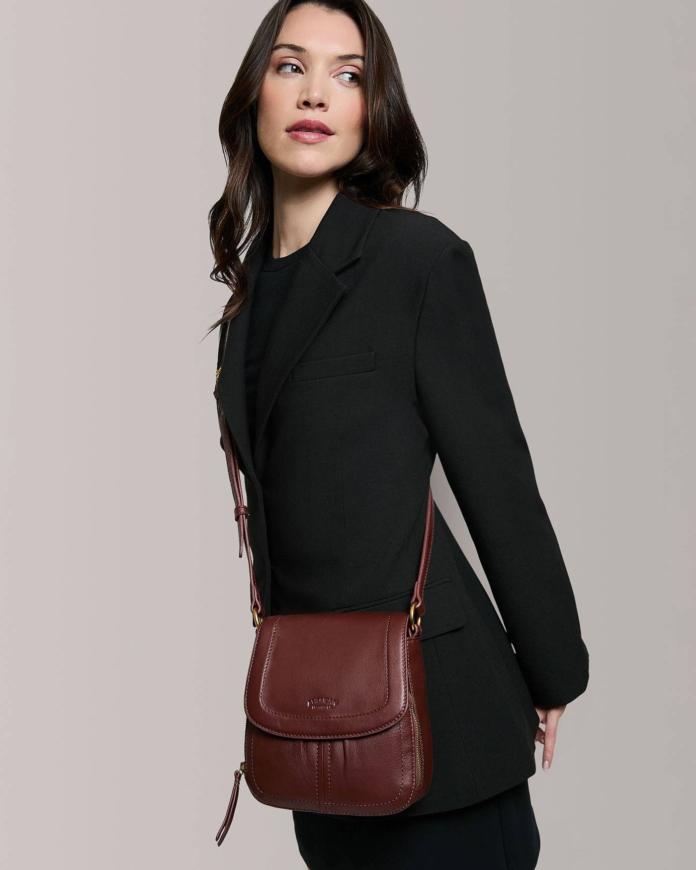American Leather Co - Wholesale Crossbody Bag - Women's - Marino NS Crossbody7