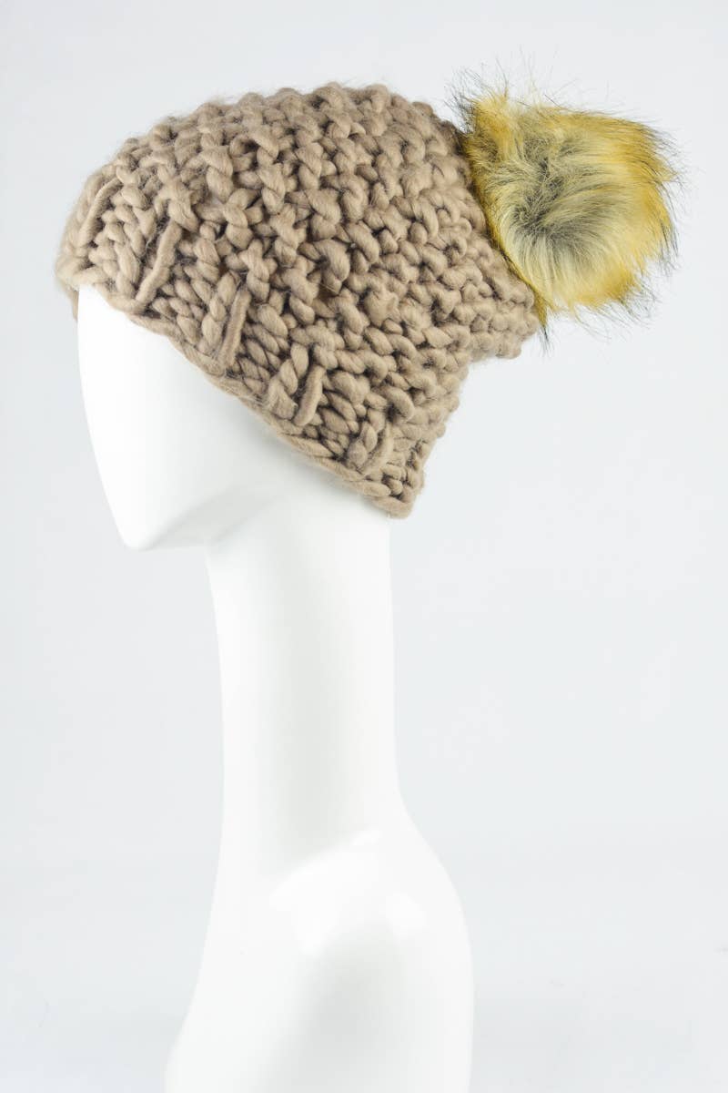 Leto Accessories - Wholesale Beanie - Women's - Best-Selling Oversize Chunky Pom Beanie 🧶2