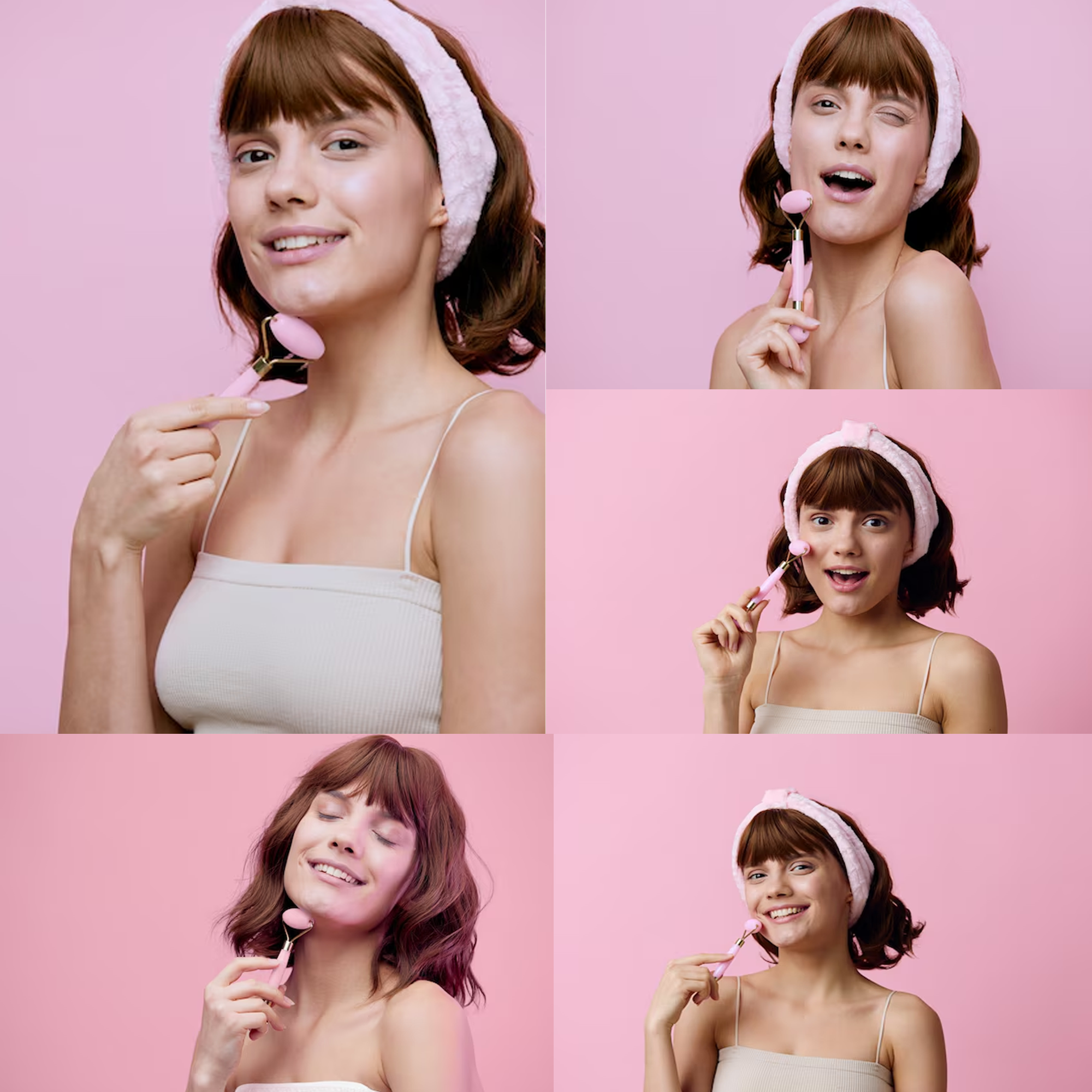 Serein Wellness – wholesale Face/beauty roller – Rose Quartz Facial Roller Face Massager4