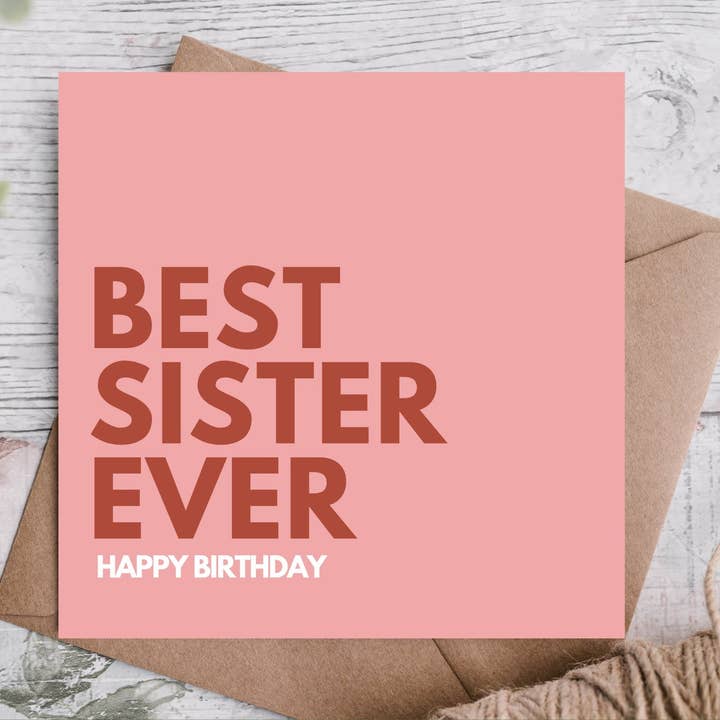 Birthday Card For Sister - Premium 300gsm Card for wholesale by Highgrove Cards