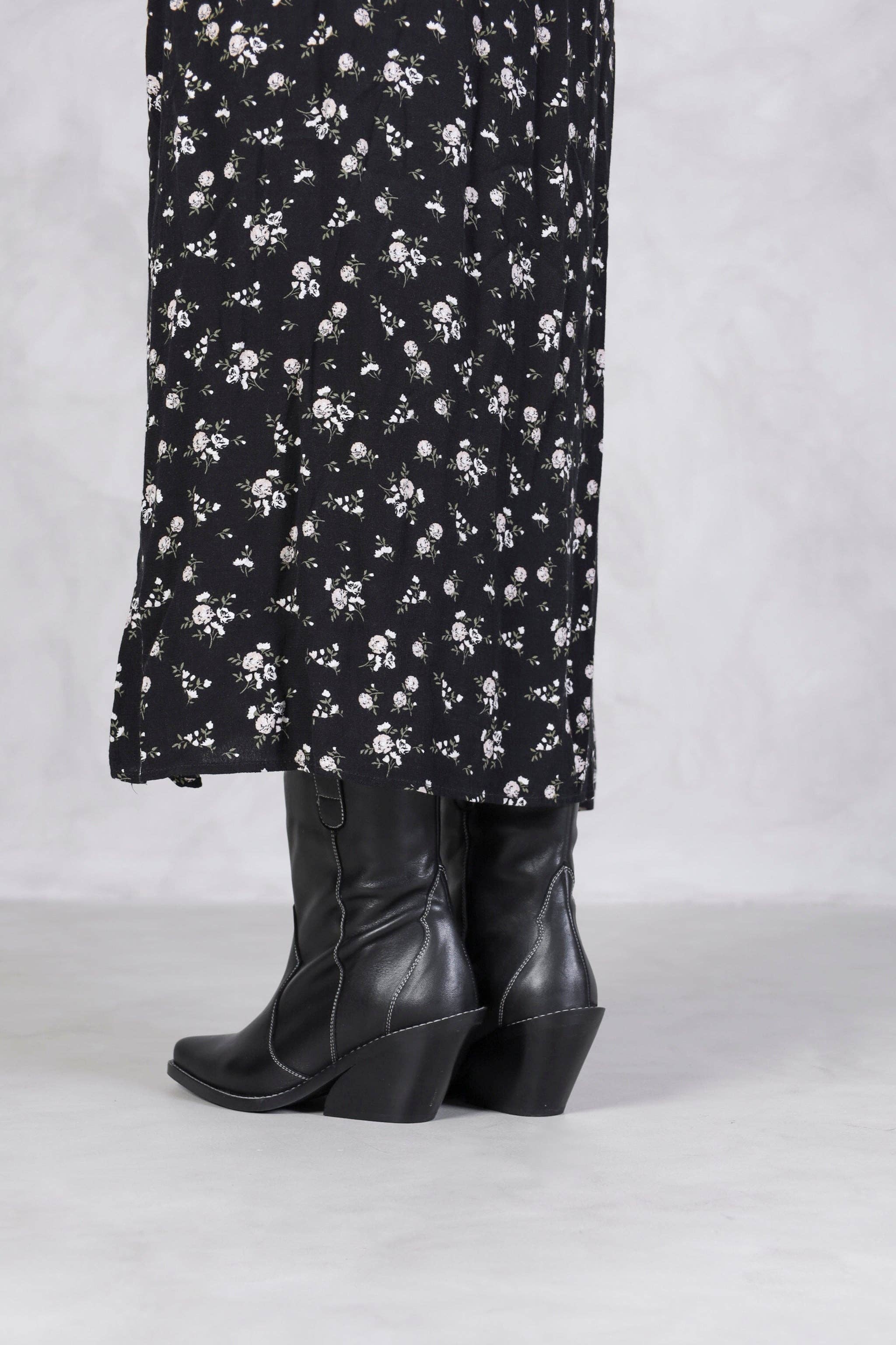 KMB Shoes – Engroshandel Cowboystøvler - Dame – LENA BLACK - Western Ankelstøvle3