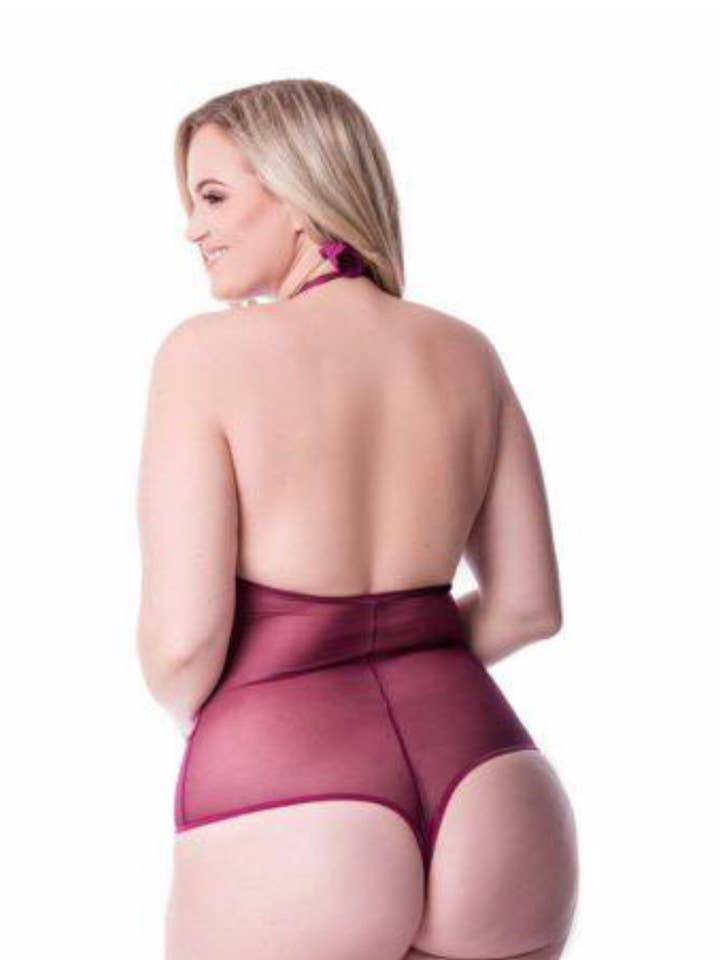 MiiMii - Wholesale Lingerie Bodysuit - Women's - Sexy Lace/Mesh Back Teddy
