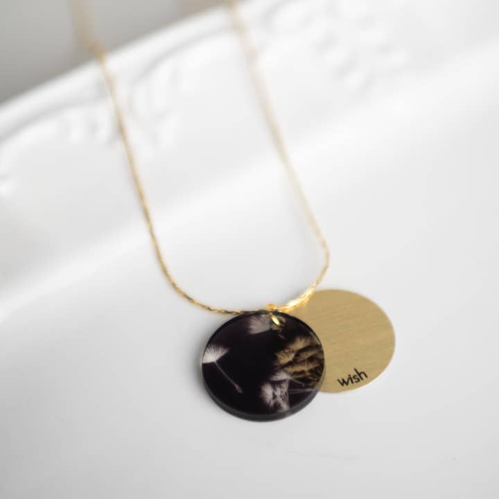 Dandelion Eclipse Charm Necklace for wholesale by Giftologie