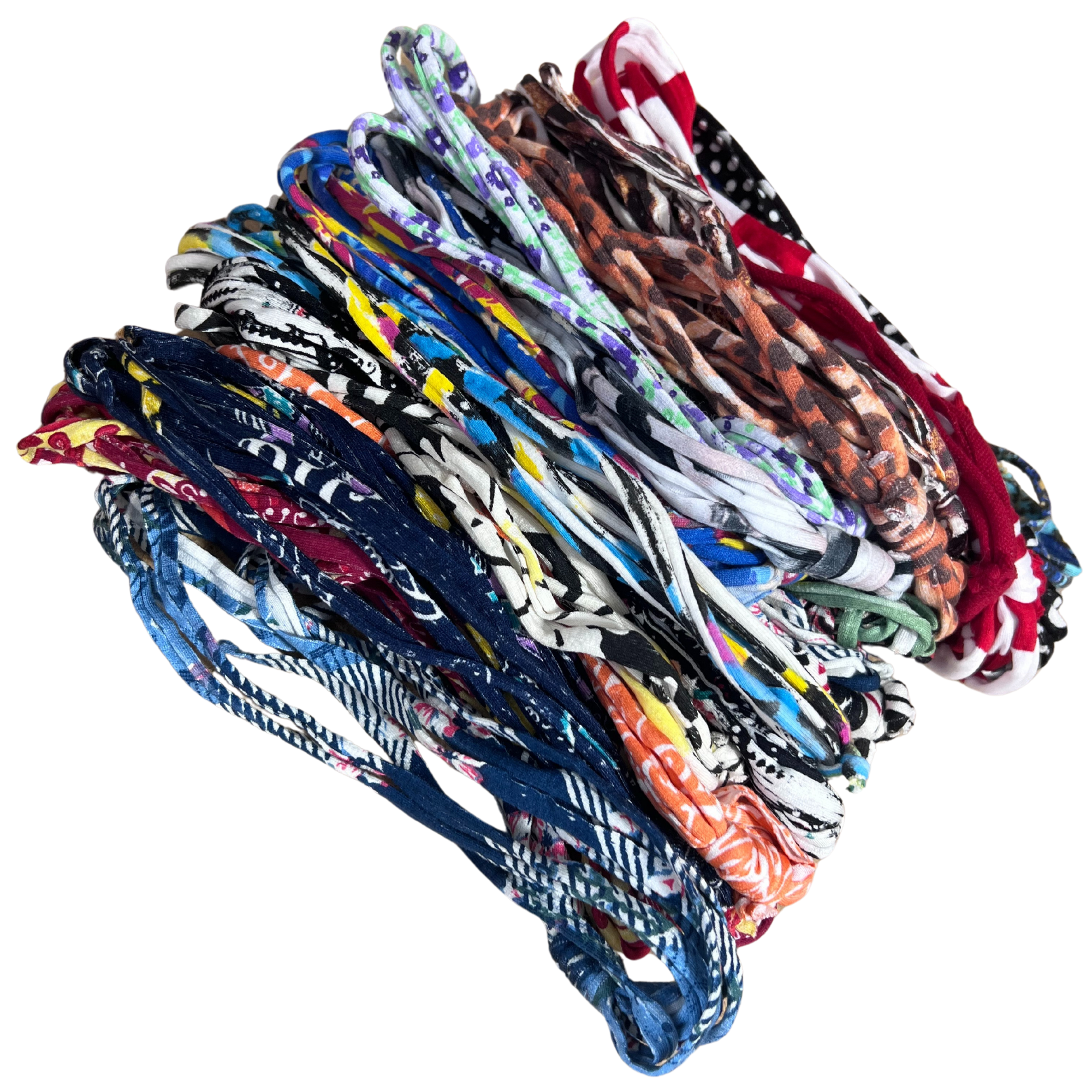 Shreds + rerope – Bandana - Mulher por atacado – Bela Band Tiaras - Kit com 20 Unidades Sazonais Sortidas20