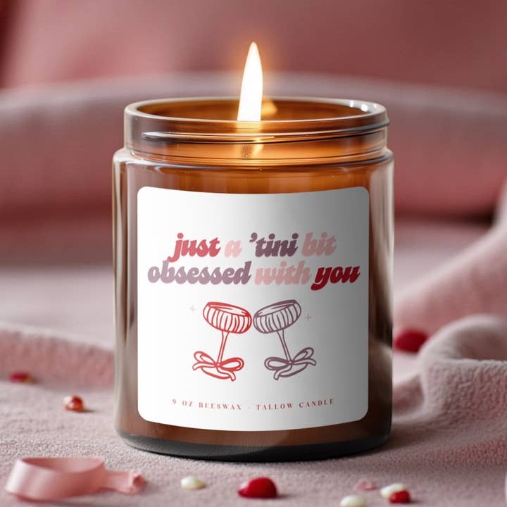 "Tini Bit Obsessed" – Valentine's | Beeswax + Tallow Candle for wholesale by Thread & Crumb